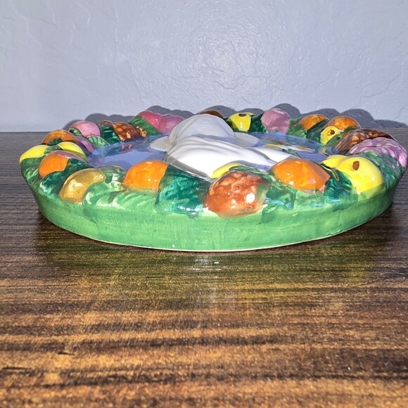 Vintage Hand-Painted Ceramic Madonna & Child Design Religious Plate numbered - Picture 2 of 10